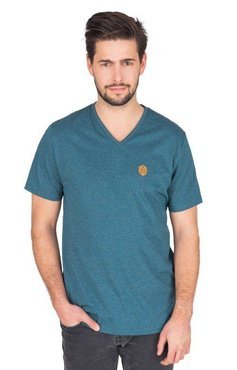 Bawełniany T-shirt męski Imako Tymek melanż szmaragd